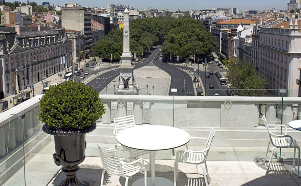 Balcony of the Rossio Restaurant Rooftop of the Altis Avenida Hotel