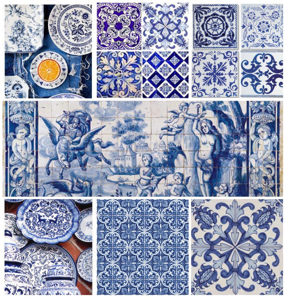 azulejos - traditional portuguese painted tiles