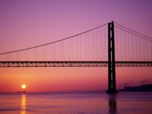 April 25th Bridge during sunset - Lisbon