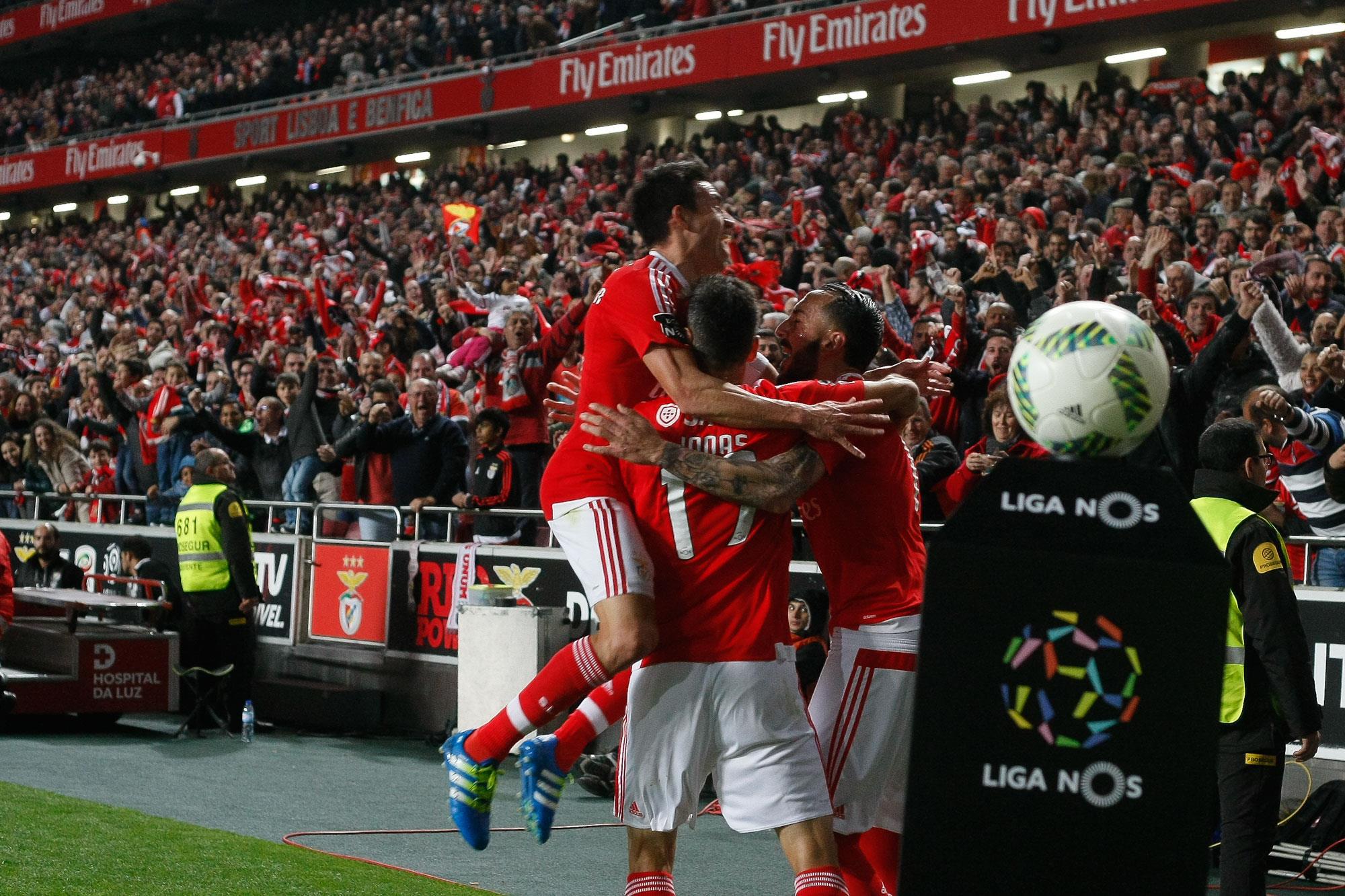 Benfica football players at Estadio da Luz - Lisbon